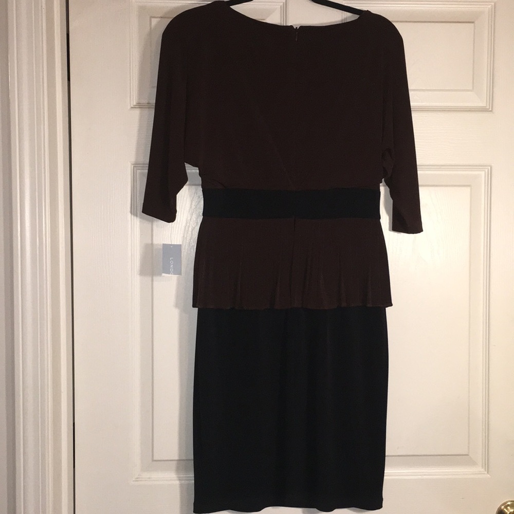 London Times Black/coffee dress, size6. - Picture 4 of 6